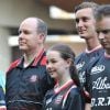 Le 24 mai 2011, à partir de 19 heures, le prince Albert de Monaco pouvait compter sur son neveu Pierre Casiraghi (arrière-plan) et sa nièce la princesse Alexandra (premier plan, à droite du prince), membres de son équipe de stars au profit de l'enfance. En face, une sélection composée des stars de la F1, pour un match caritatif au Stade Louis II au profit de l'Amade et de la Ligue italienne contre le cancer.