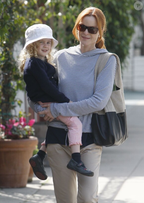 Marcia Cross avec sa fille Savannah, Los Angeles, 13 mars 2011
