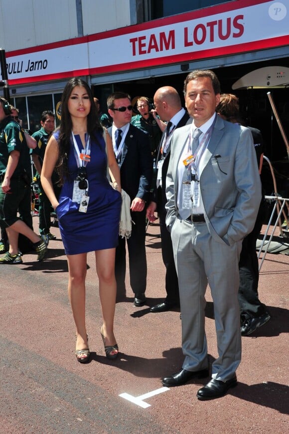 Éric Besson et son épouse Yasmine Tordjman étaient présents au Grand Prix de Monaco, le 29 mai 2011.