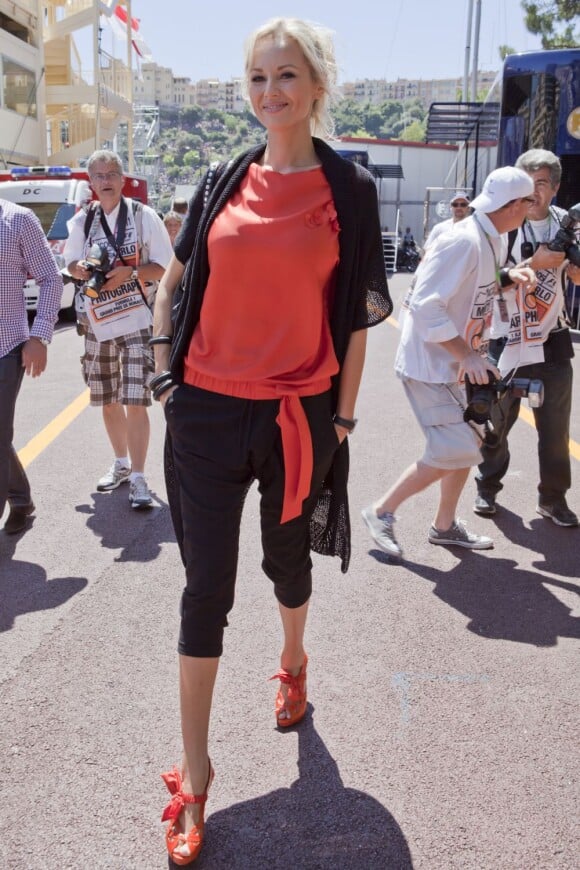 Adriana Karembeu au Grand Prix de Monaco le week-end dernier. 