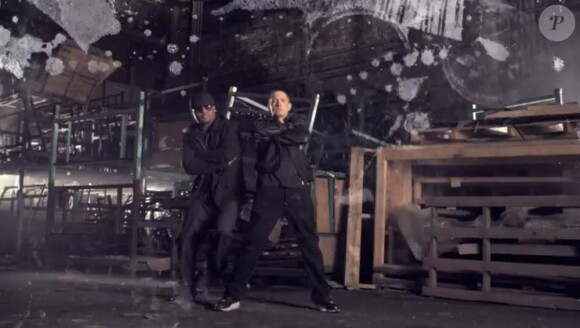 Images extraites du clip Fast Lane de Bad Meets Evil, duo formé par Royce Da 5'9" et Eminem, juin 2011.