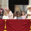 Sophie, comtesse de Wessex, son mari Edward de Wessex et Camilla Parker Bowles, duchesse de Cornouailles lors du Trooping the Colour, célébration de l'anniversaire de la reine Elizabeth II, à Londres le 11 juin 2011