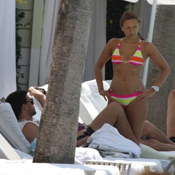 Michael Ballack et sa femme Simone à Miami le 9 juin 2010