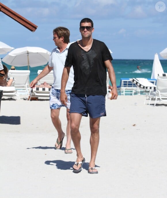 Michael Ballack à Miami le 29 mai 2011 avec un ami