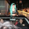 Lady Gaga quitte les studios de M6 à la Plaine Saint-Denis, le 14 juin 2011.