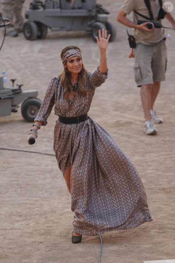 Jennifer Lopez sur le plateau de Wetten Dass, à Palma de Majorque, le 18 juin 2011