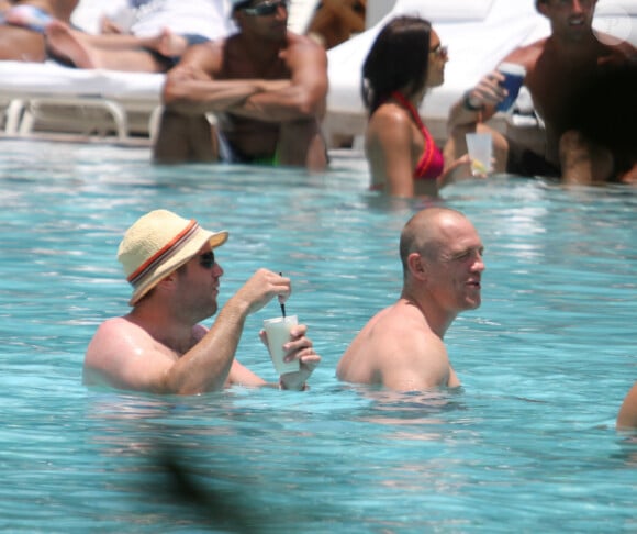 Mike Tindall profite de ses derniers instants de célibat à Miami, en juin 2011.