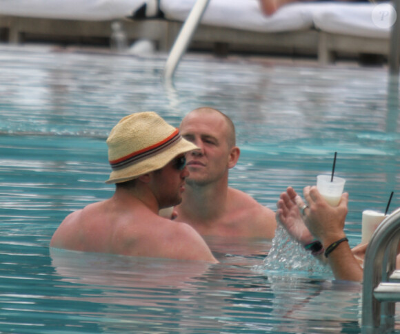 Mike Tindall profite de ses derniers instants de célibat à Miami, en juin 2011.