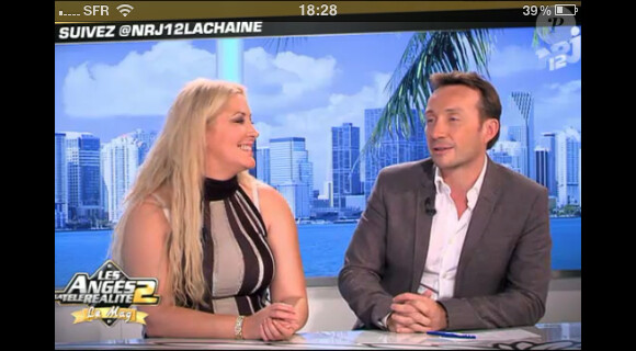 Loana et Stéphane Joffre sur le plateau des Anges de la télé-réalité : Miami Dreams le 24 juin 2011 sur NRJ 12