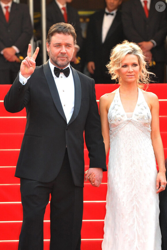 Russell Crowe et son épouse Danielle à Cannes en mai 2010