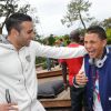 Adil Rami et Samy Seghir lors d'un match de charité organisé dans le cadre des 24h à Makala, en juin 2011.