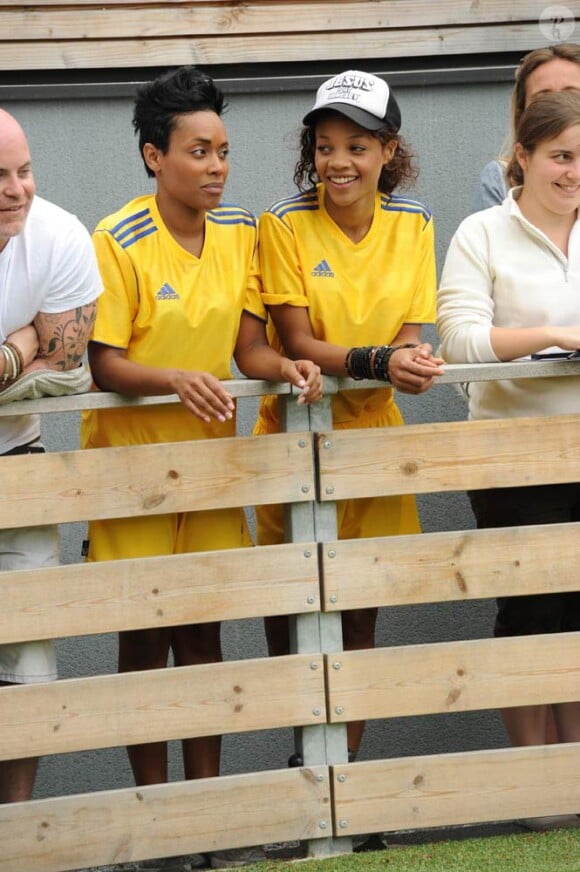 Lynnsha et Louisy Joseph lors d'un match de charité organisé dans le cadre des 24h à Makala, en juin 2011.