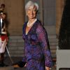 Pour les soirées officielles, Christine Lagarde devrait demander des conseils à Michelle Obama. Paris, 4 novembre 2010