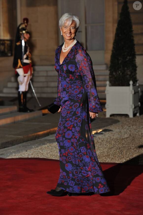 Pour les soirées officielles, Christine Lagarde devrait demander des conseils à Michelle Obama. Paris, 4 novembre 2010
