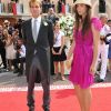 Andrea Casiraghi et Tatiana Santo Domingo sur le tapis rouge du Palais Princier de Monaco, pour le mariage religieux du prince Albert et de la princesse Charlene.
Le  prince Albert II de Monaco et Charlene Wittstock avaient convié près de  800 invités, dont beaucoup de têtes couronnées (les cours d'Europe  étaient notamment bien plus représentées qu'au mariage de William et  Kate), à leur mariage religieux, le 2 juillet 2011 en Principauté.