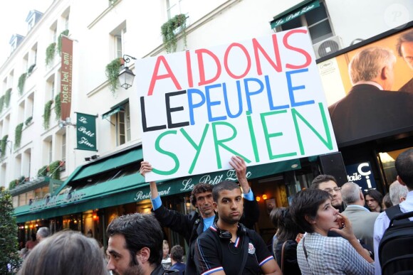 Meeting organisé pour une Syrie démocratique, le 4 juillet 2011, à Paris.