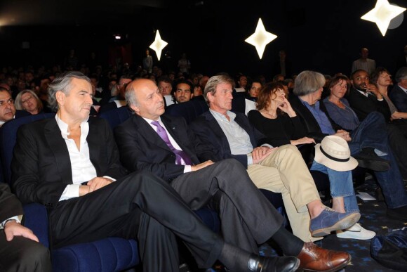 BHL et Laurent Fabius au grand meeting organisé pour une Syrie démocratique, le 4 juillet 2011.