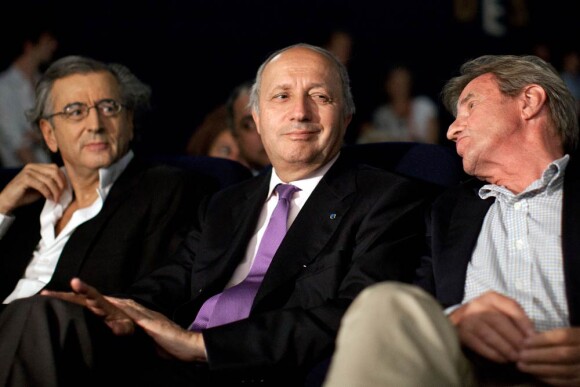 BHL, Laurent Fabius et Bernard Kouchner au grand meeting organisé pour une Syrie démocratique, le 4 juillet 2011.