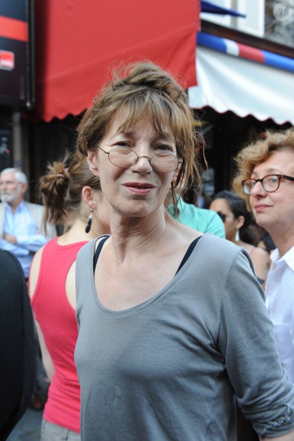 Jane Birkin au grand meeting organisé pour une Syrie démocratique, le 4 juillet 2011.