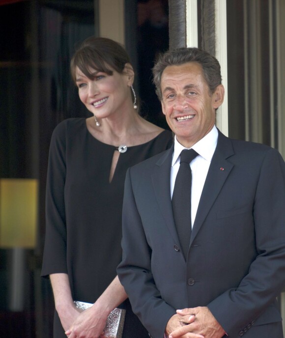 Carla Bruni et Nicolas Sarkozy le 26 mai 2011 à Deauville