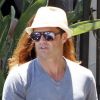 David Charvet et sa fiancée Brooke Burke sortent d'un restaurant, à Malibu, vendredi 1er juillet 2011.