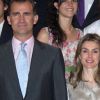 La princesse Letizia et son époux Felipe au Palais Zarzuela à Madrid, le 11 juillet 2011