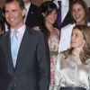 La princesse Letizia et son époux Felipe au Palais Zarzuela à Madrid, le 11 juillet 2011