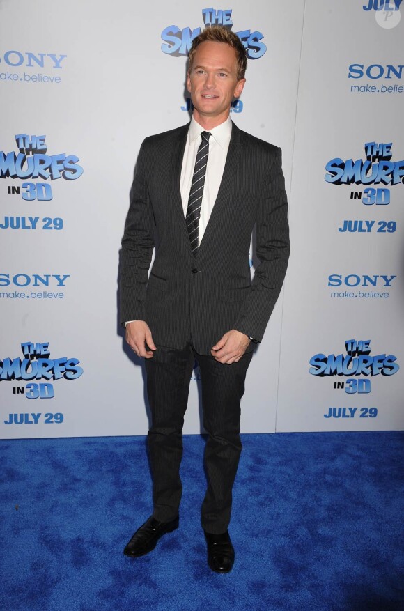 Neil Patrick Harris durant la première mondiale des Schtroumpfs, à New York, le 24 juillet 2011.