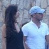 Wesley Sneijder se balade dans Saint-Tropez avec sa femme Yolanthe le 25 juillet 2011. Un joli couple !