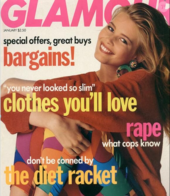 Voici les images des premières couv' de Claudia Schiffer. Ici pour le Glamour américain de janvier 1991.