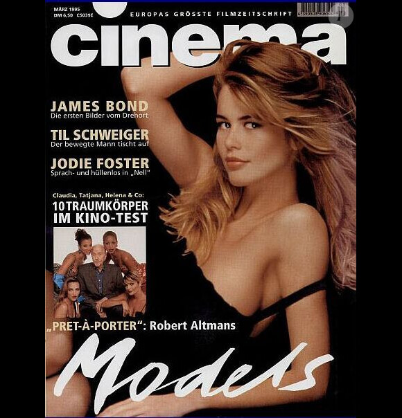 Voici les images des premières couv' de Claudia Schiffer. Ici pour le magazine allemand Cinema de mars 1995.
