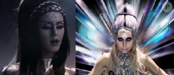 En mars 2011, l'ambiance du clip de E.T. de Katy Perry est très similaire à celle de Born this way, dévoilé seulement un mois plus tôt.