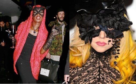Lors du lancement de la ligne Viva Glam de M.A.C. Cosmetics, le 1er mars 2010, à Londres, Lady Gaga semblait s'être inspirée de la tenue portée par Grace Jones au même endroit, le 29 avril 2010.