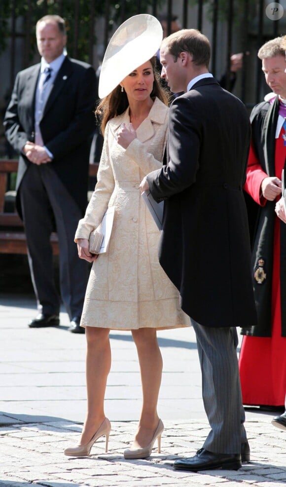 Kate Middleton et le prince William au mariage de Zara et Mike Tindall, en Ecosse.