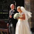 Zara Phillips et Mike Tindall lors de leur mariage à Edimbourg, en Ecosse, le samedi 30 juillet 2011.