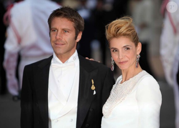 Clotilde Courau et Emmanuel Philibert de Savoie à Monaco, le 2 juillet 2011.