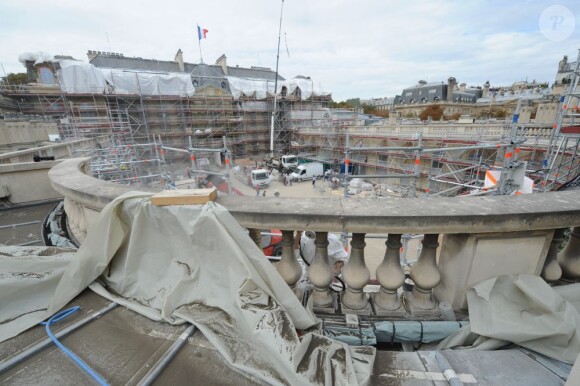 Le palais de l'Élysée subit un incroyable lifting. Ici le 4 août 2011.