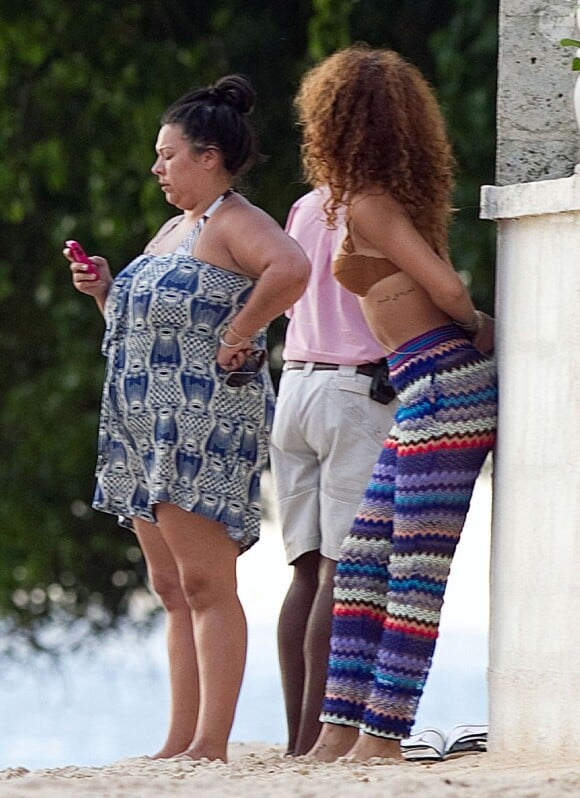 Rihanna en vacances à la Barbade le 8 août 2011