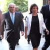 Dominique Strauss-Kahn et son épouse Anne Sinclair arrivant au tribunal le 1er juillet 2011