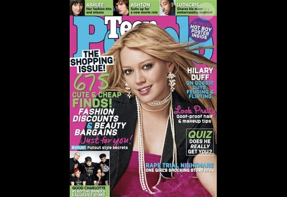 Hilary Duff, en couverture du magazine Teen People d'octobre 2004.