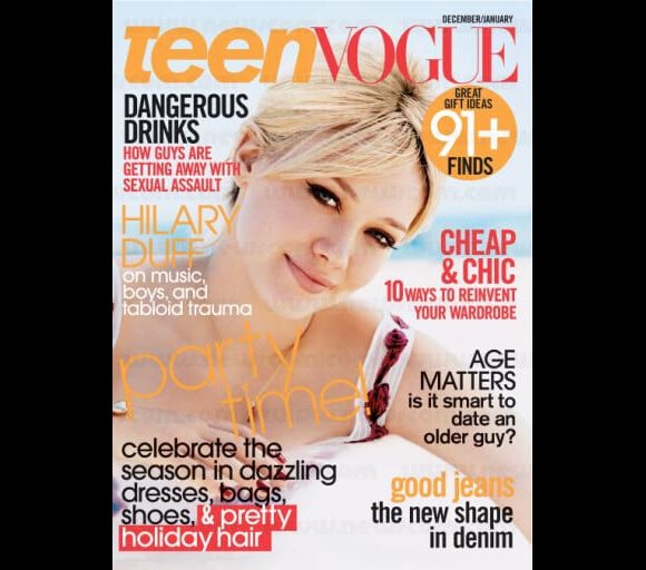 Hilary Duff, en couverture du magazine Teen Vogue de décembre 2004.