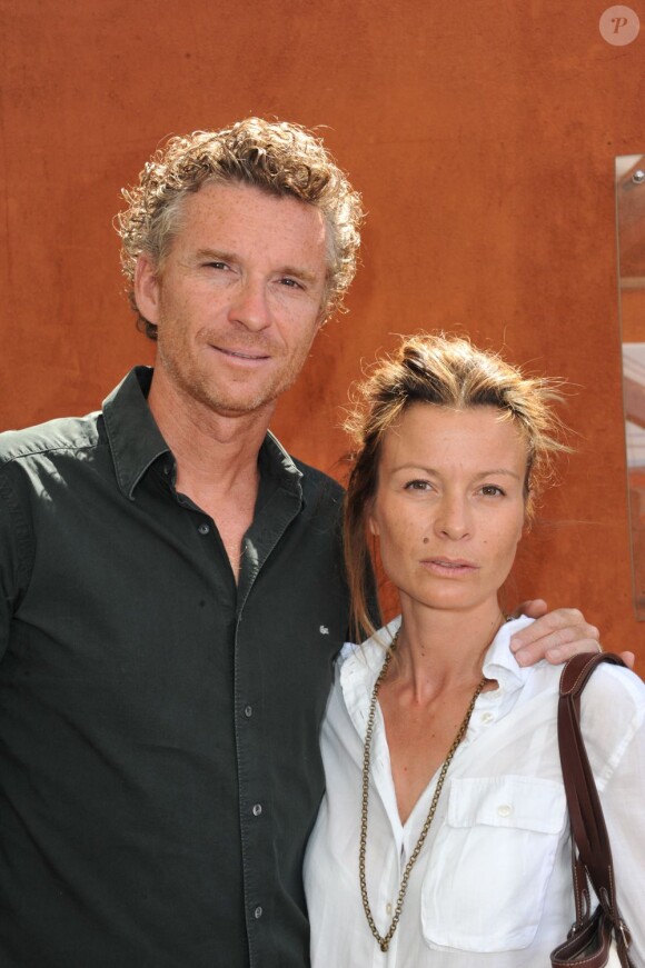 Denis Brogniart et son épouse Hortense à Roland Garros en juin 2011