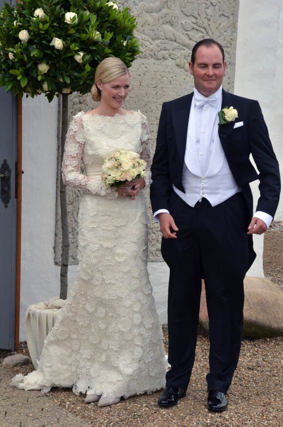 Mariage d'Anders Kirk Johansen, petit-fils du fondateur de LEGO, et d'Anja Buchwald, à Stouby, au Danemark, le 20 août 2011.