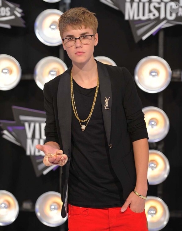 Justin Bieber aux MTV Video Music Awards, à Los Angeles, le 28 août 2011.