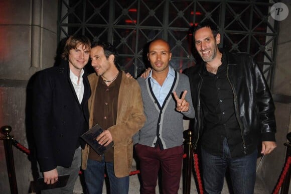 Eric Judor et des amis lors de la soirée de rentrée de Canal +, le 29 août 2011.