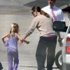 Jennife Garner et sa fille Violet, à l'aéroport de Los Angeles, le 1er septembre 2011.