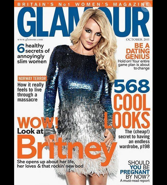 Britney Spears, en une du magazine Glamour britannique du mois de septembre 2011.