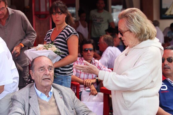 Jacques et Bernadette Chirac à Saint-Tropez, le 14 août 2011.