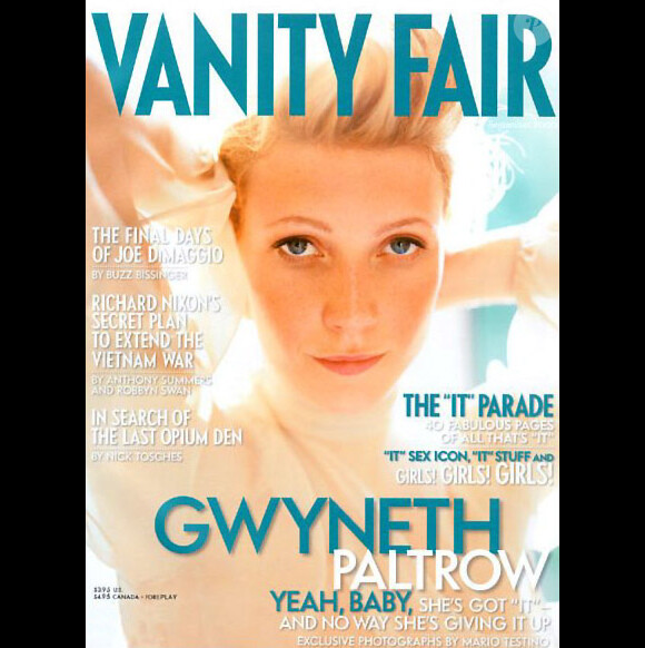Naturellement belle, Gwyneth Paltrow prend la pose pour  Vanity Fair. Septembre 2000.