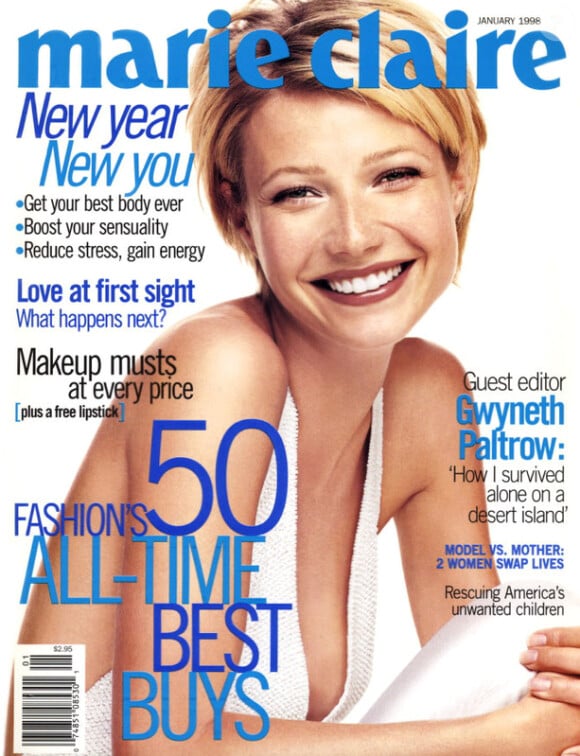 Janvier 1998 : à 25 ans, Gwyneth Paltrow couvre le magazine féminin Marie Claire.